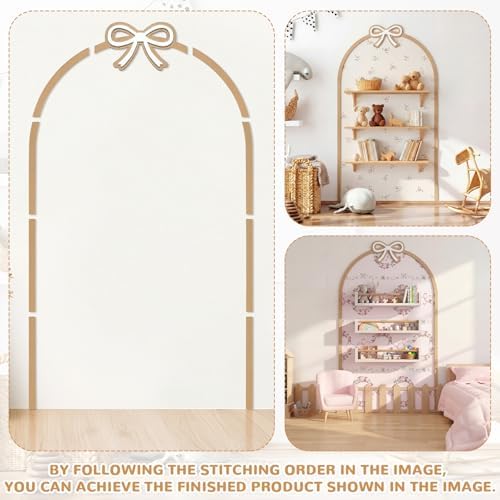 Novabright Unfinished Wood Arch Trim, 63 x 36 Inch - Image 3