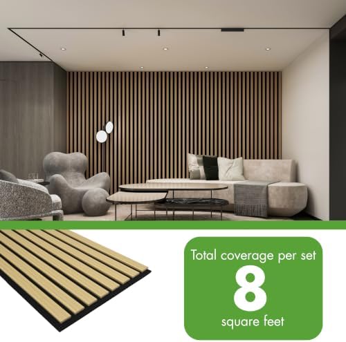 Art3d 12" x 24" Acoustic Wood Slat Wall Panel, 8 sq.ft - Image 4