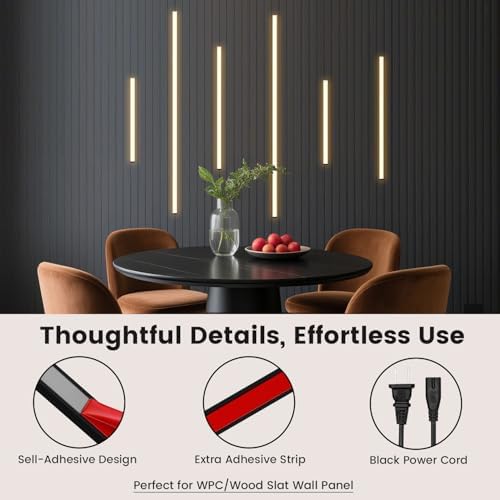 Slat Wall Lights 6pcs Adhesive LED Panel Lights - Image 6