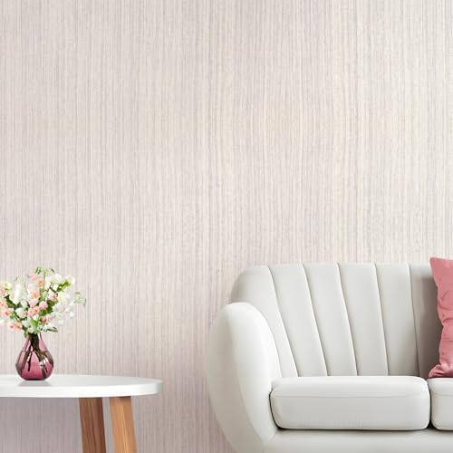 Grasscloth Peel and Stick Wallpaper White and Light Purple Contact Paper - Image 4