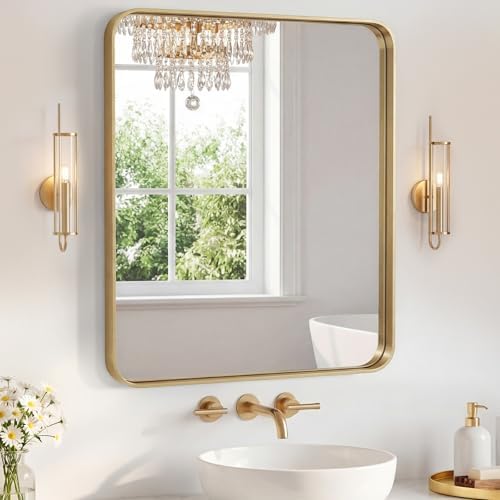 NEWBULIG Bathroom Mirror for Over Sink, 28X32 Inch Wall Vanity Mirror by NEWBULIG