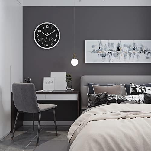10 Inch Silver Wall Clock Silent Wall Clocks - Image 3