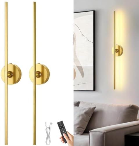 Wall Sconces Battery Operated Set of 2, 10000mAh Rechargeable Wall Lights by TOOWELLMOTIONSENSORLIGHT