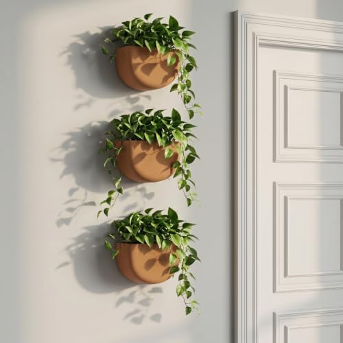 Asnext 2 Pack Indoor Wall Planter, 7 Inch Wall Planter Pot, Terracotta - Image 4