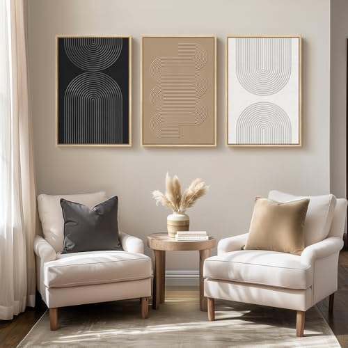 Framed Boho Abstract Wall Art Set, 3 Piece Modern 3D Artwork, 16x24 In - Image 5