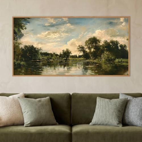 Aryroi Vintage Landscape Framed Canvas Wall Art Set- 40"x20"x1 - Image 2