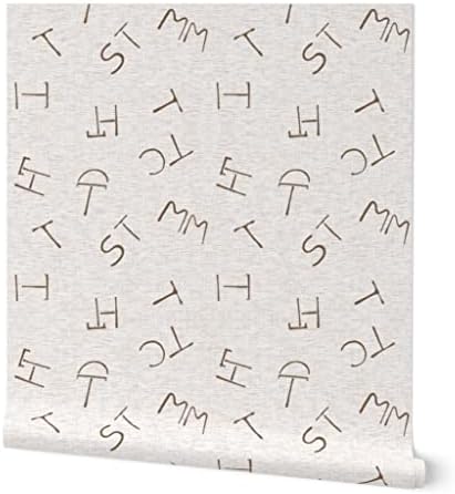 Spoonflower Soft Brown Cattle Peel and Stick Removable Wallpaper by Spoonflower