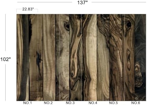 Rustic Wood Plank Grain Pattern Wallpaper Peel Stick - Image 5