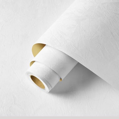 ReWallpaper 30inX16.5ft White Wallpaper Peel and Stick Luxury Velvet Textured - Image 2