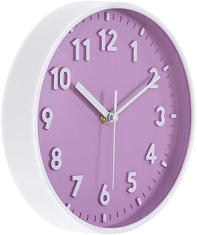PATIKIL 8 Inch Wall Clock, 3D Number Quartz Battery Operated Silent Non-Ticking by PATIKIL