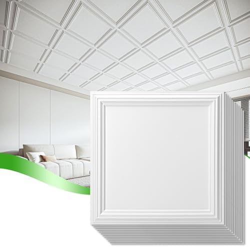 Art3d 3D PVC Ceiling Tiles 24x24 in, 144 Sq.Ft - Image 2