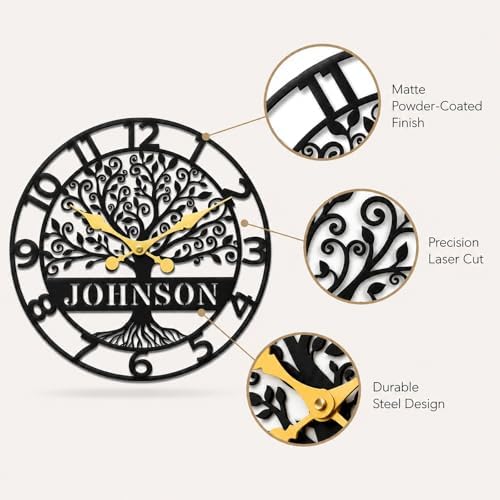 Personalized Metal Wall Clock - Image 4