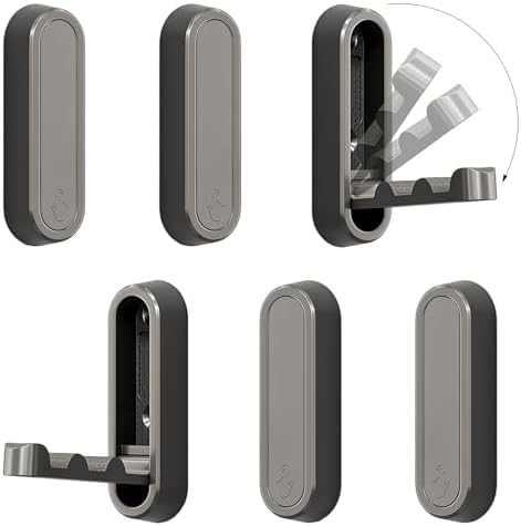 Foldable Wall Hooks, 40lb Heavy Duty, Zinc Alloy, 6 Pack by XSGTZMJ