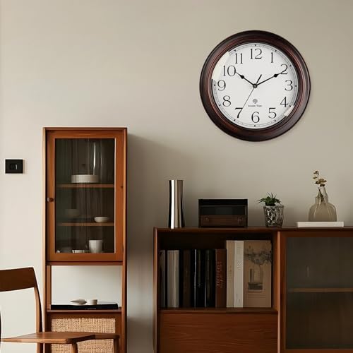 KECYET Atomic Wall Clock 10" Silent Non-Ticking Vintage Battery Operated - Image 2