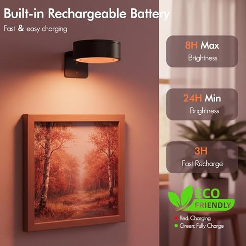 Picture Lights for Wall, Rechargeable Battery Wireless Poster Lights - Image 6