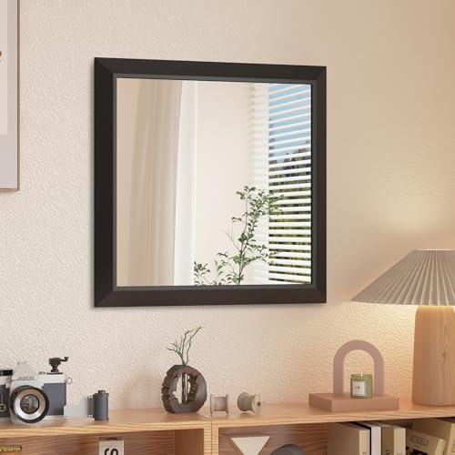 SMIROR 20x20 Matte Black Bathroom Vanity Mirror by SMIROR