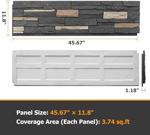 ROOMTEC 1-Pack Faux Stone Wall Covering Panels - Image 2
