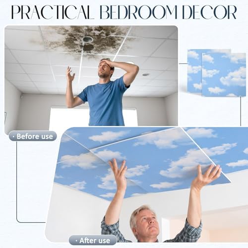 Nuanchu 40 Pcs 11.81 x 11.81 Inch Ceiling Tiles Peel and Stick - Image 3
