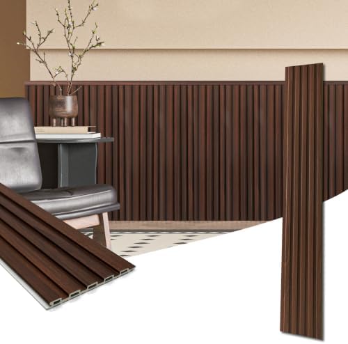 Art3d 48 x 6 in WPC Wood Slat Wall Panels, 3D Wall Accents by Art3d
