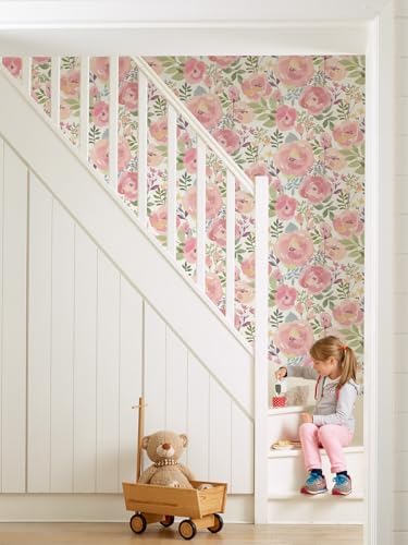 Orainege Floral Wallpaper Peel and Stick Wallpaper Peony Flowers - Image 3