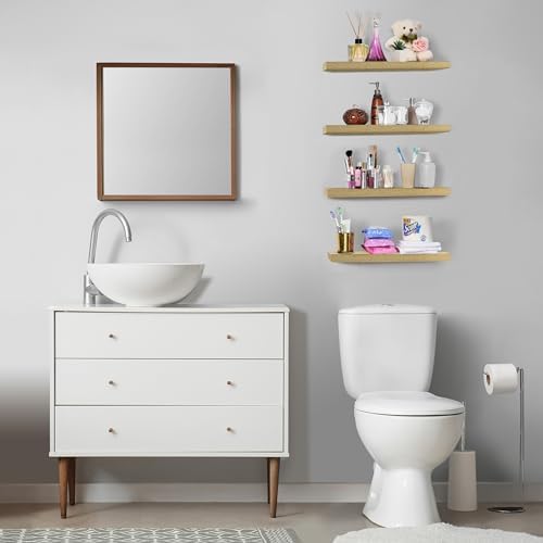 Sorbus Floating Shelves for Wall, Wood Wall Storage - Image 2