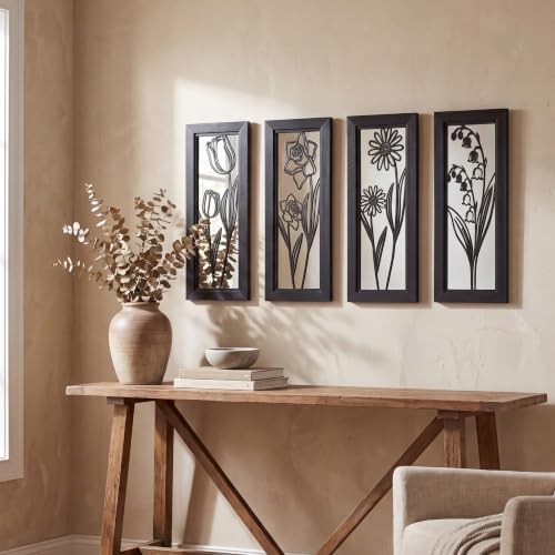 ZEXUIRU 4 Set Rustic Wall Mirrors - Image 3
