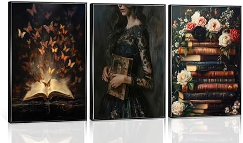 3Pcs Victorian Reading Canvas Prints Wall Art 12x16 inches by Unknown