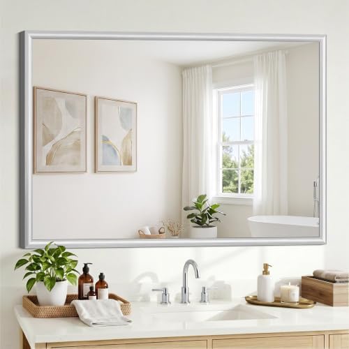 FORBATH Bathroom Mirror for Over Sink, 30x40 Inch Silver Vanity Mirror by FORBATH