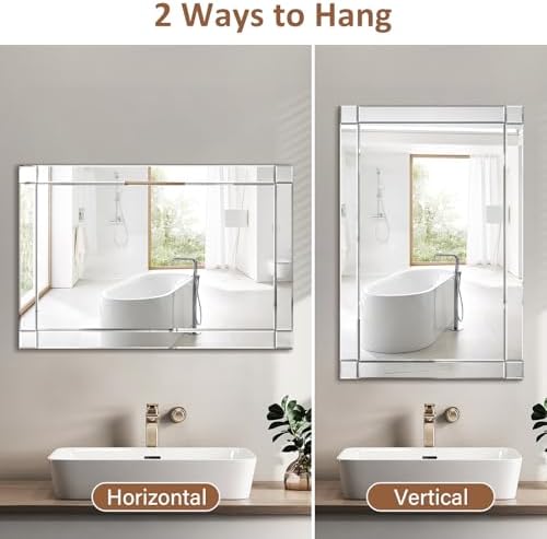 Pregaspor 24x36 Inch Rectangle Bathroom Vanity Mirror - Image 6