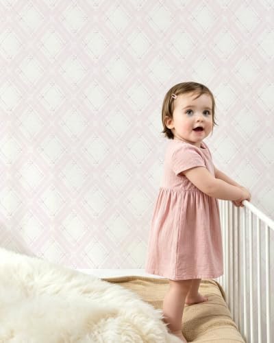 Dimoon Boho Peel and Stick Wallpaper Pink Lines Contact Paper 17.3x197in - Image 4