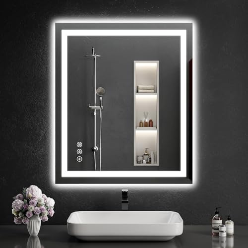 LED Bathroom Mirrors 30"x34" Bathroom Mirror by WISSMIELSHOME