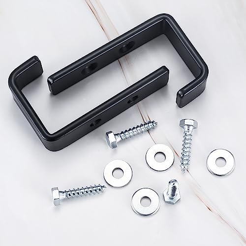 4Pcs Black Heavy Duty Wall Mount J Hooks, Garage Storage Utility Hooks - Image 4