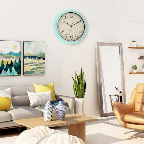 Foxtop Retro Wall Clock Silent Battery Operated Clock - Image 5
