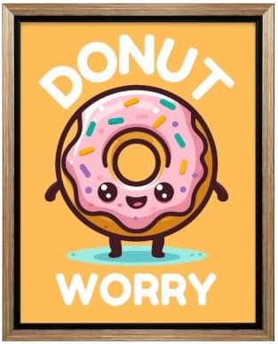 InkFlow Posters Donut Worry Canvas Poster by InkFlowPosters