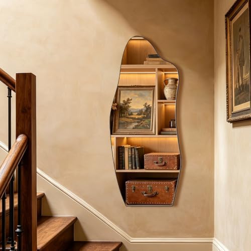 Full Length Wall Mirror, Cloud Irregular Shape, 47.2x19.7 Inch, - Image 5