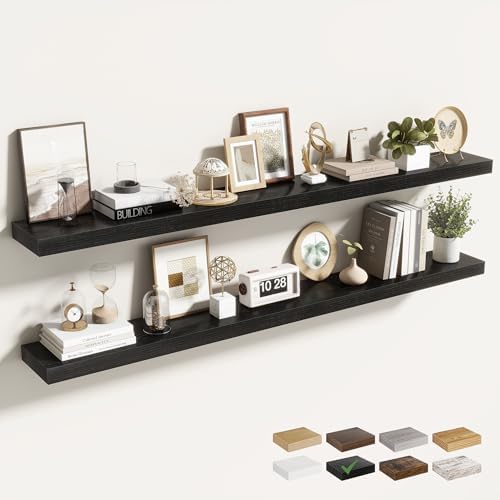 Acovy 55 Inch Floating Shelves for Wall 2 Pack, Wall Mounted Floating Shelf by Acovy