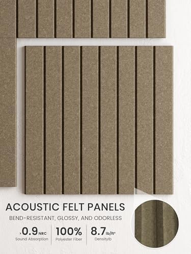 Bumusty 36"x 24" Large Felt Bulletin Board Tiles, Olive Brown - Image 3