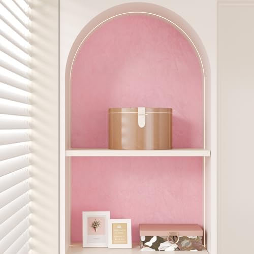 CHIHUT 12''x100'' Peach Pink Self Adhesive Velvet Flocking Contact Paper - Image 4