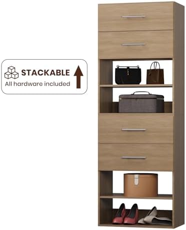 ROOMTEC 31.5" 2 Drawer Short Tower Closet Unit, Modular Closet System - Image 7