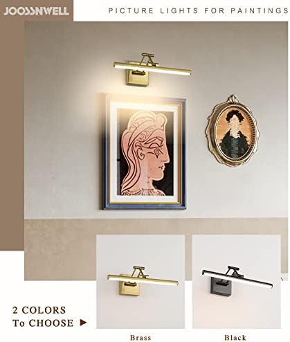 Hard-Wired Picture Lights for Wall Dimmable Brass Gallery Light 15.5 Inch - Image 4