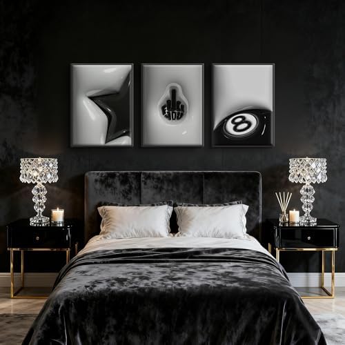 3Pcs Lucky 8 Ball Wall Art, 16x24 Inch - Image 4