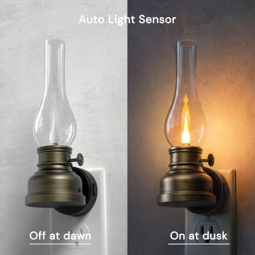 L LOHAS LED Flameless Candles Night Light, Rechargeable Plug in Night Light - Image 4