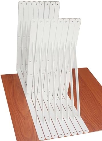 16 Pack L16 x H 10" White Heavy Duty Shelf Brackets by MHMYDZ