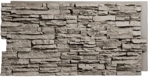 EverStone Canyon Ridge Faux Stone Panel, 45 3/4"W x 24 1/2"H x 1 1/4"D by EkenaMillwork
