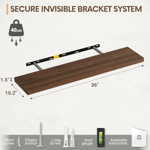 Vivelove 36" Floating Shelves 10 inch Deep - Image 3