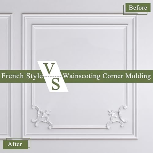 12pcs Corner Wall Molding, Wainscoting Floral Molding, Fleur De Lis - Image 4