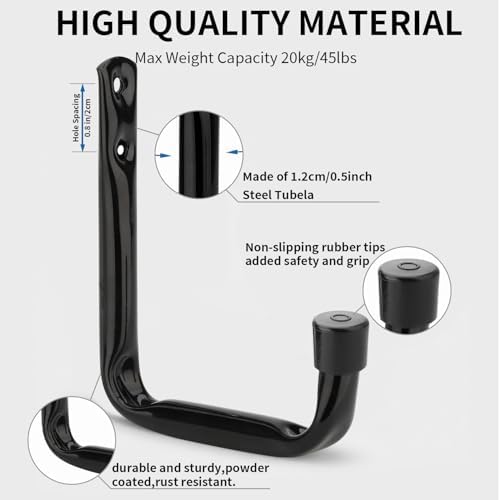 Garage Storage Hooks, Heavy Duty J Wall Utility Hangers - Image 7