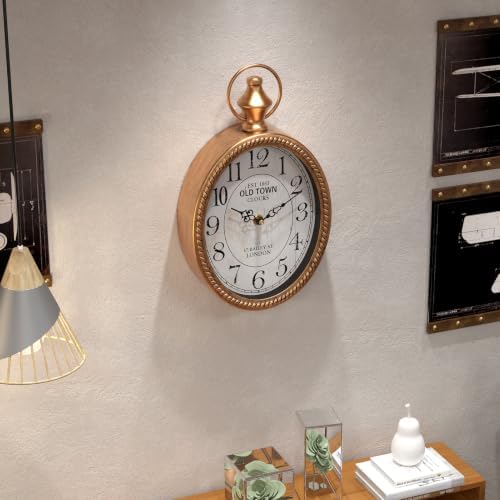 Menterry Small Retro Oval Wall Clock Antique Old Design - Image 6