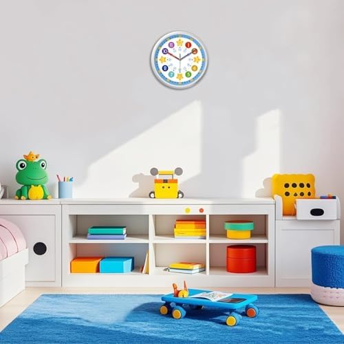 XFM Blue Kids Wall Clock 14 Inch - Image 5
