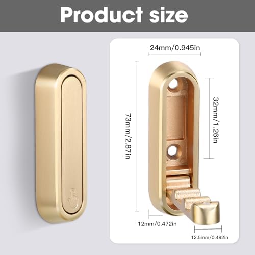 Folding Coat Hooks, 6 Pack, Wall Hook, Hanging Towels Clothes Bag - Image 4